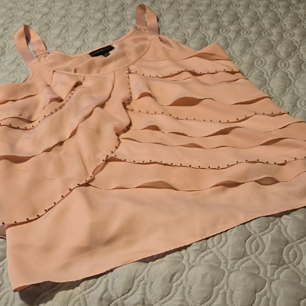 Lane Bryant Pink Ruffled Camisole Top